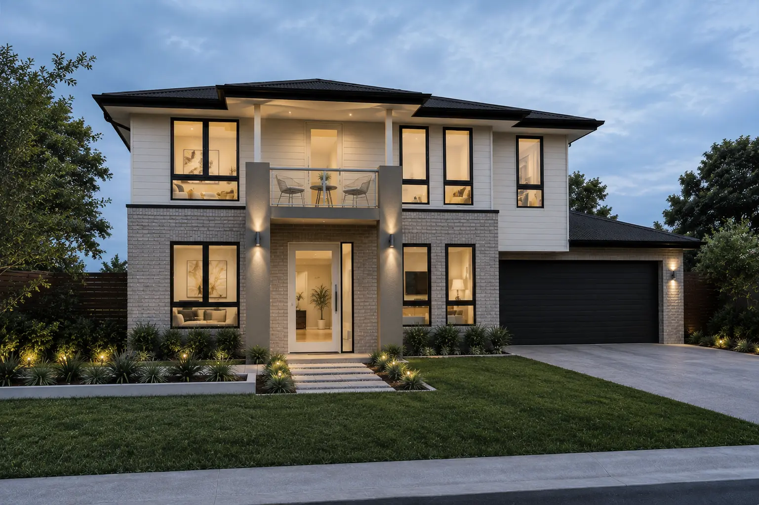A completed Harwood home
